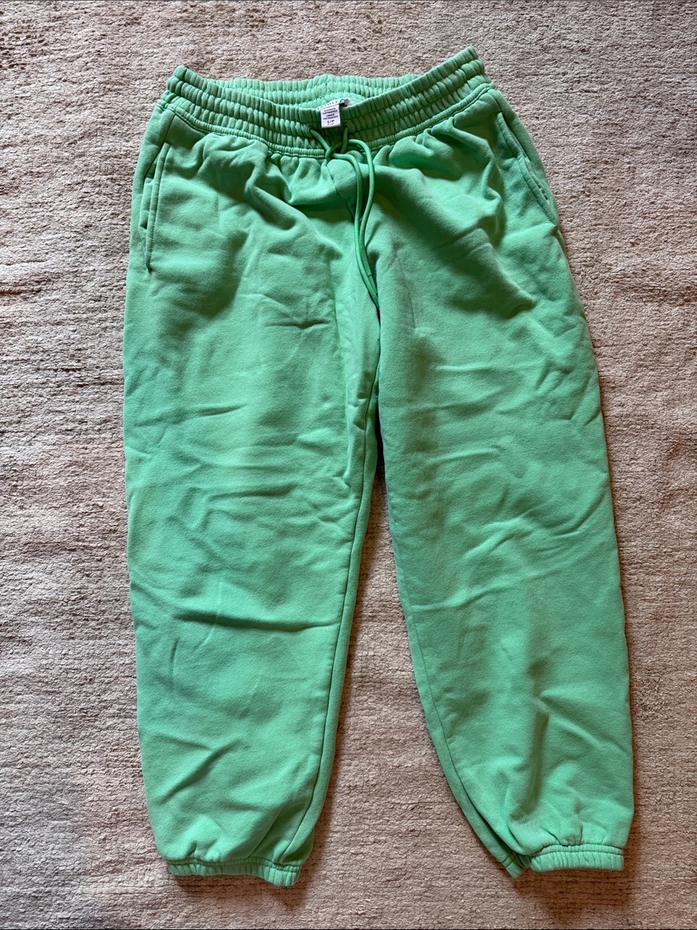 Athleta Light Green Fleece Jogger Pants